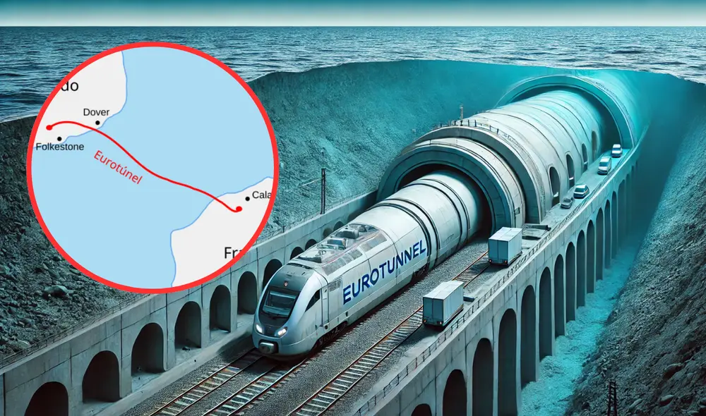 La brillante idea fue del ingeniero francés Albert Mathieu, quien en 1802 imaginó construir un túnel bajo el Canal de la Mancha. Foto: composición LR/ChatGPT