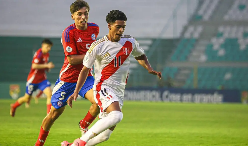 Perú y Chile Sub-15 jugaron por el Grupo A del Sudamericano Sub-15. Foto: La Bicolor/X