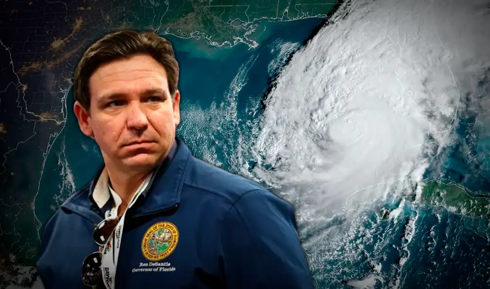 El gobernador Ron DeSantis anunció medidas de prevención con sus ciudadanos para evitar víctimas tras el paso del huracán Milton en Florida. Foto: composición LR/AFP PHOTO / NOAA / RAMMB El gobernador Ron DeSantis anunció medidas de prevención con sus ciudadanos para evitar víctimas tras el paso del huracán Milton en Florida. Foto: composición LR/AFP PHOTO / NOAA / RAMMB