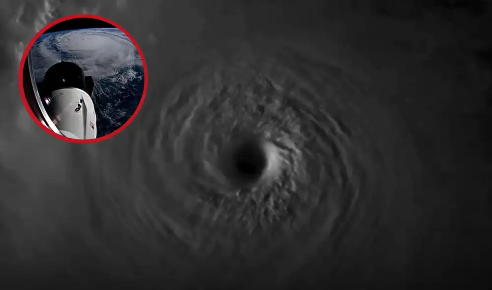 El huracán Milton fue grabado desde la Estación Espacial Internacional. Foto: captura de video de NASA El huracán Milton fue grabado desde la Estación Espacial Internacional. Foto: captura de video de NASA