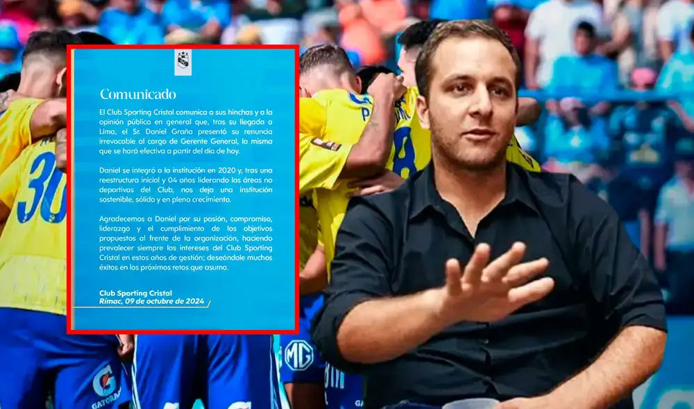 Sporting Cristasl informó que Daniel Graña ya no continuará en la institución rimense. Foto: Sporting Cristal Sporting Cristasl informó que Daniel Graña ya no continuará en la institución rimense. Foto: Sporting Cristal