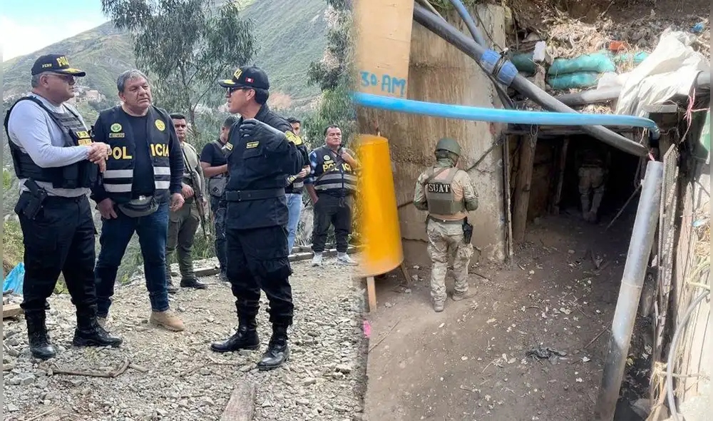 PNP en la La Libertad investiga el hallazgo de una fosa común donde estarían enterrados mineros ilegales. Foto. composición LR/PNP PNP en la La Libertad investiga el hallazgo de una fosa común donde estarían enterrados mineros ilegales. Foto. composición LR/PNP