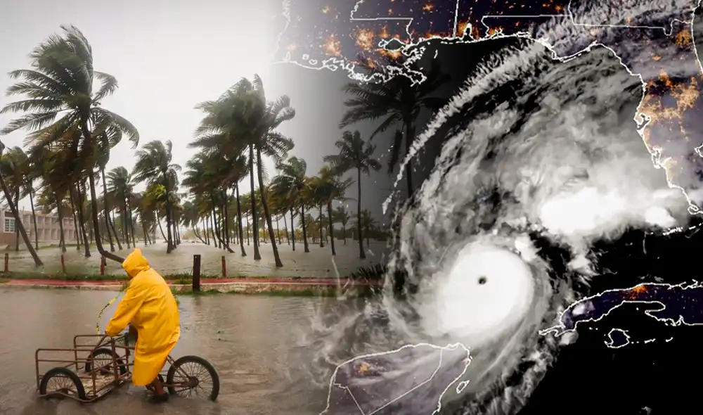 El huracán Milton provocó el colapso de la carretera en Florida el último fin d e semana. Foto: composición/LR