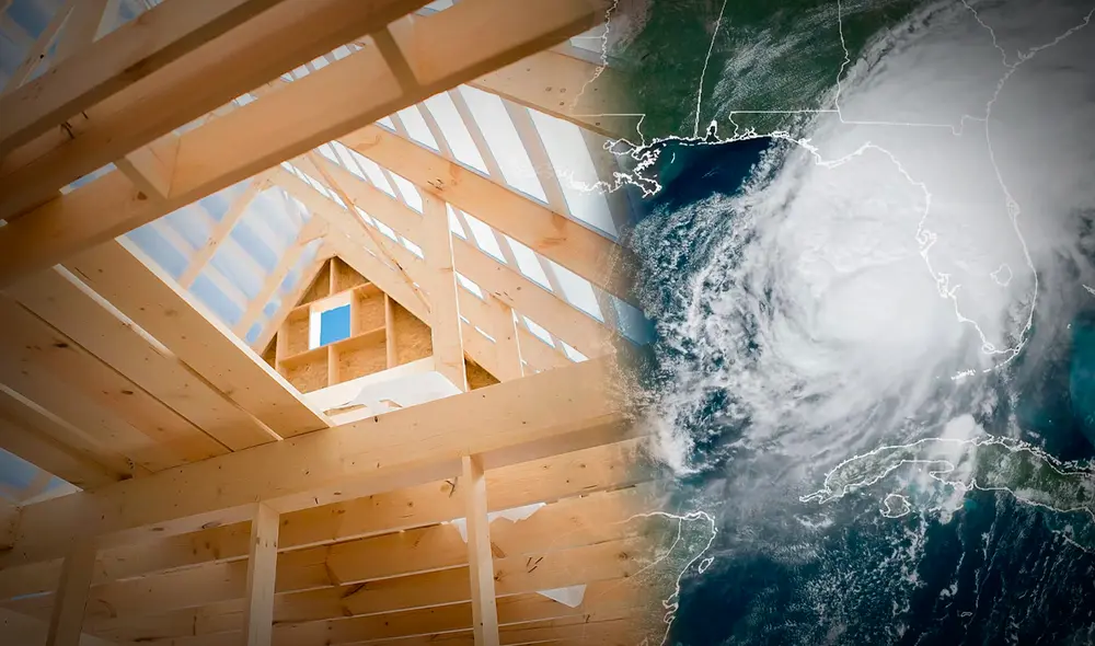 Estados Unidos es un país que es afectado por desastres naturales; sin embargo, sus casas son construidas con madera. Foto: composición LR/AFP/Freepik