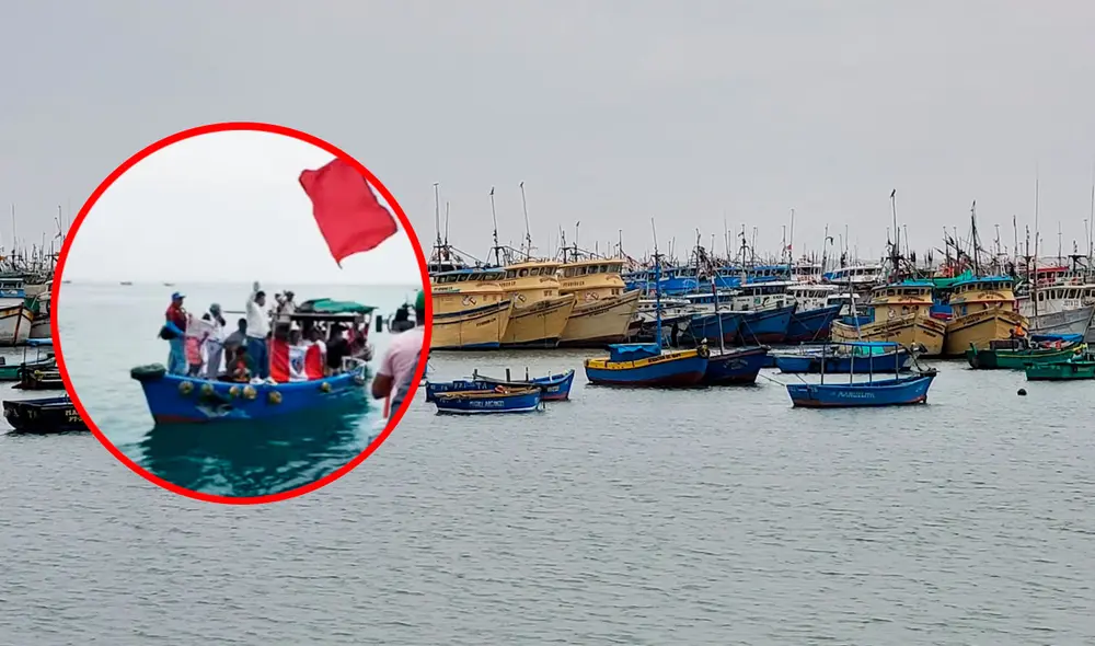 Los pescadores artesanales pidieron la declaratoria del estado de emergencia de la pesca artesanal de pota, la salida de cuatro ministros y la prohibición del ingreso de embarcaciones chinas. Foto: composición LR/Almendra Ruesta/LR
