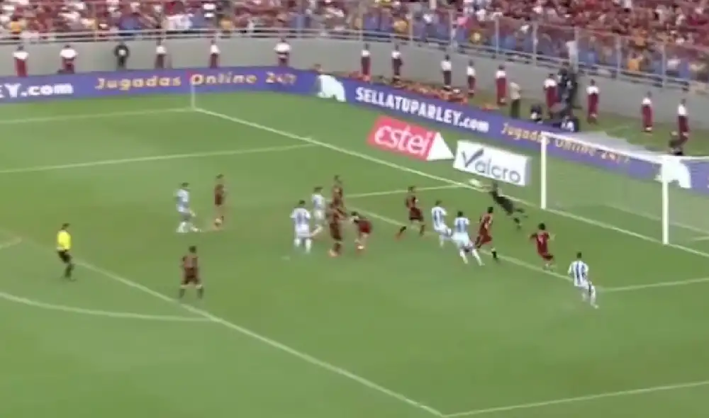 Argentina sorprendió a Venezuela en los primeros minutos. Foto: Twitter