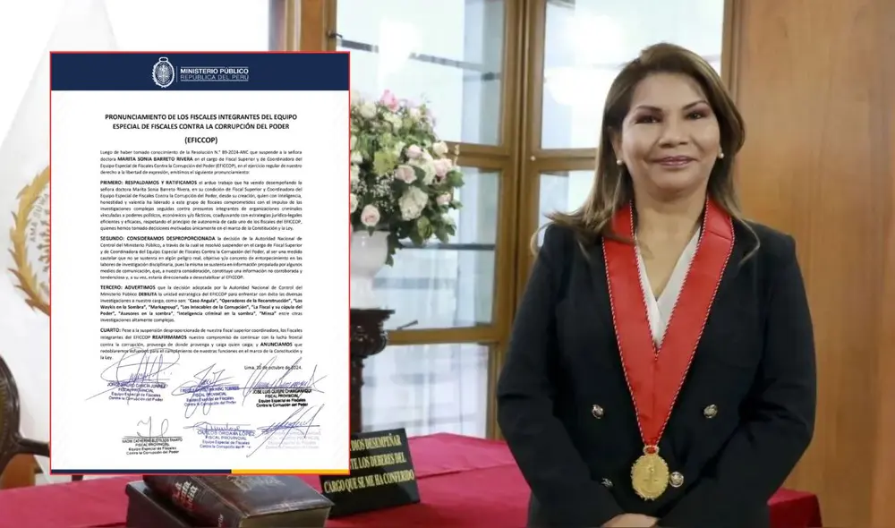 Marita Barreto lidera el Equipo Especial de Fiscales contra la Corrupción en el Poder. Foto: composición LR