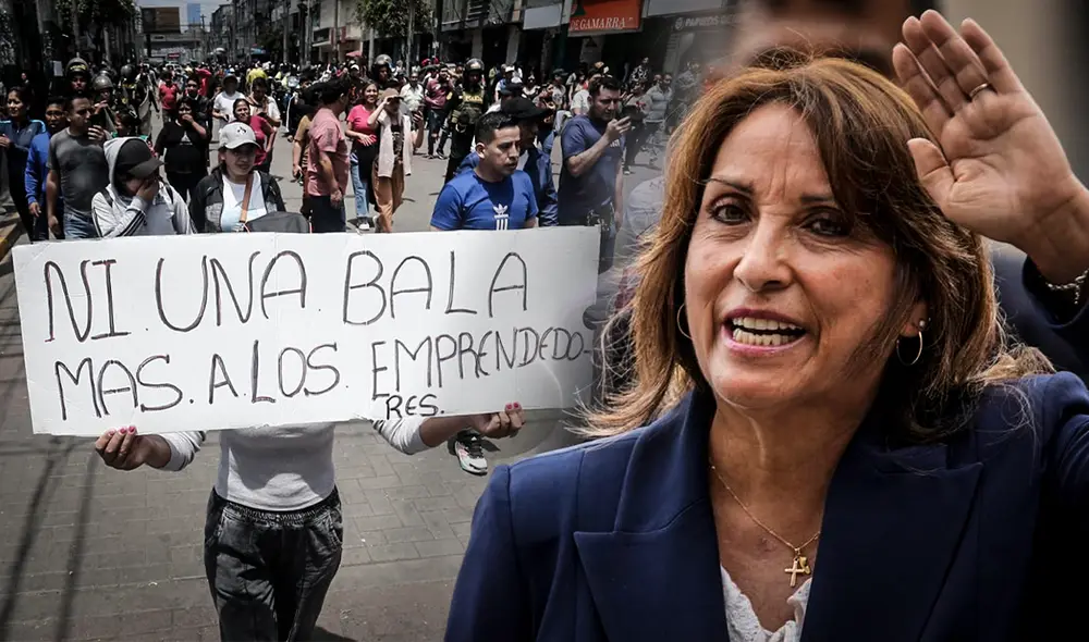 Dina Boluarte se pronuncia sobre paro nacional contra extorsiones y sicariato. Foto: composición LR/Marco Cotrina