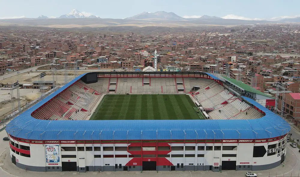 El Estadio Municipal de El Alto es conocido también como 'El Titán'. Foto: AFP El Estadio Municipal de El Alto es conocido también como 'El Titán'. Foto: AFP