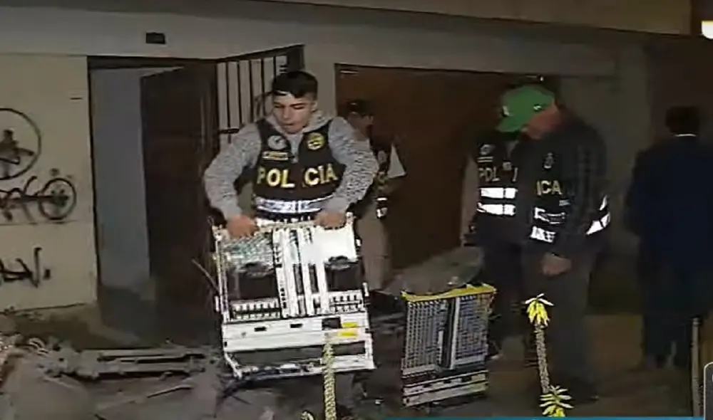 Policía recuperó equipos de telecomunicaciones. Foto: captura de pantalla/ Latina Policía recuperó equipos de telecomunicaciones. Foto: captura de pantalla/ Latina