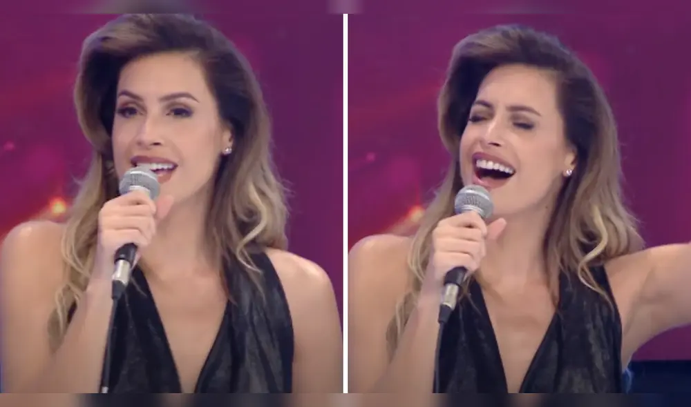 Milett Figueroa sorprendió en la televisión argentina al cantar en vivo. Foto: Composición LR/Captura América TV