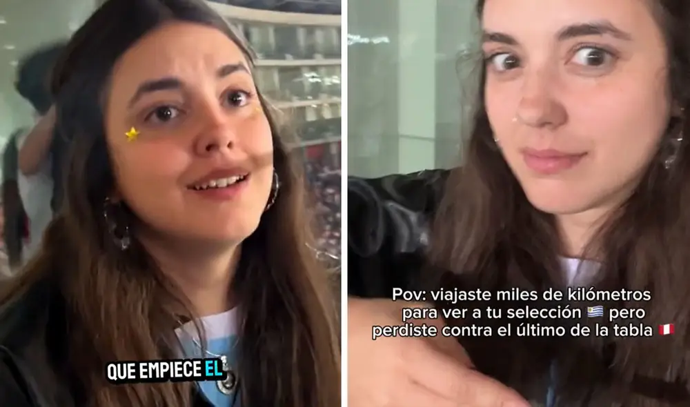 Tiktoker no esperaba la derrota de Uruguay. Foto: composición LR/  @alaskkag/ TikTok - Video: TikTok