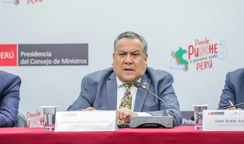 Gustavo Adrianzén, presidente del Consejo de Ministros. Gustavo Adrianzén, presidente del Consejo de Ministros.