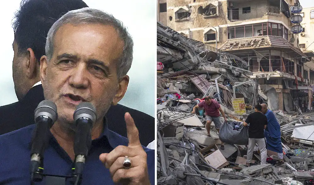 Durante una conversación con Emmanuel Macron, Pezeshkian aseguró que Irán apoya cualquier iniciativa de paz, a la vez que critica la inacción de Occidente ante el conflicto en la región. Foto: AFP