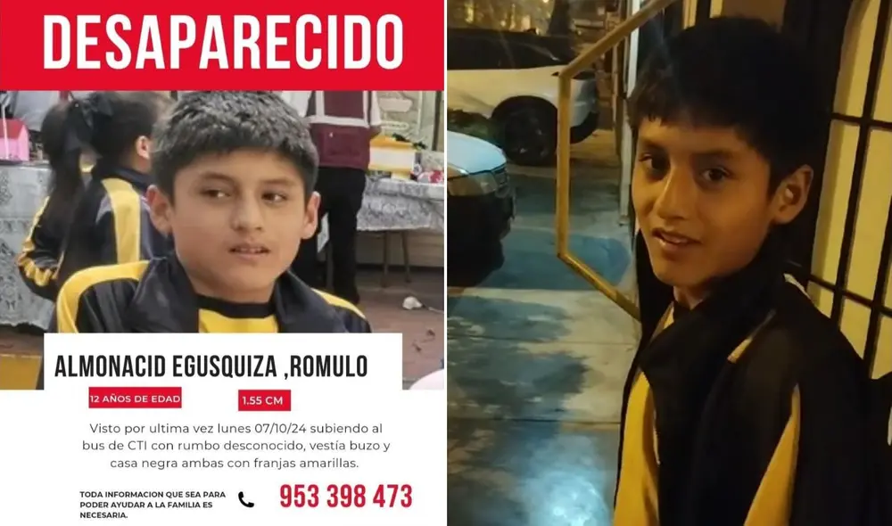 El menor de 12 años desapareció tras salir de su colegio en Pachacámac y fue visto por última vez en Los Olivos. Foto: Dayana Huerta/LR