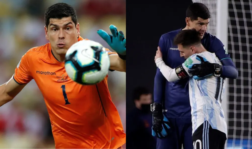Arquero boliviano elogia a Leonel Messi. Foto: composición La República