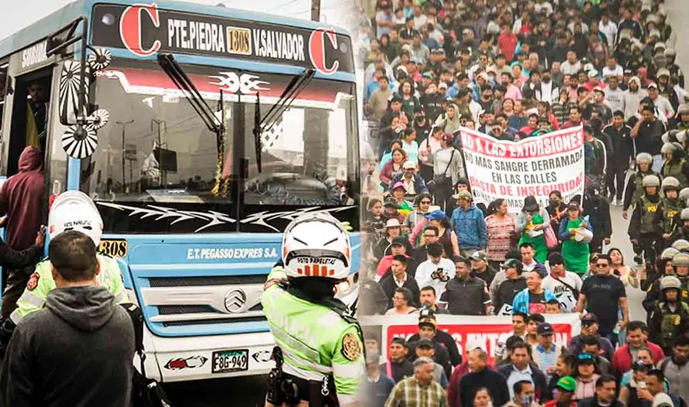 Frente a la creciente violencia que se registra en el país, los transportistas impulsan un paro nacional para reclamar la derogación de la ley pro crimen organizado. Foto: composición LR/La República/John Reyes