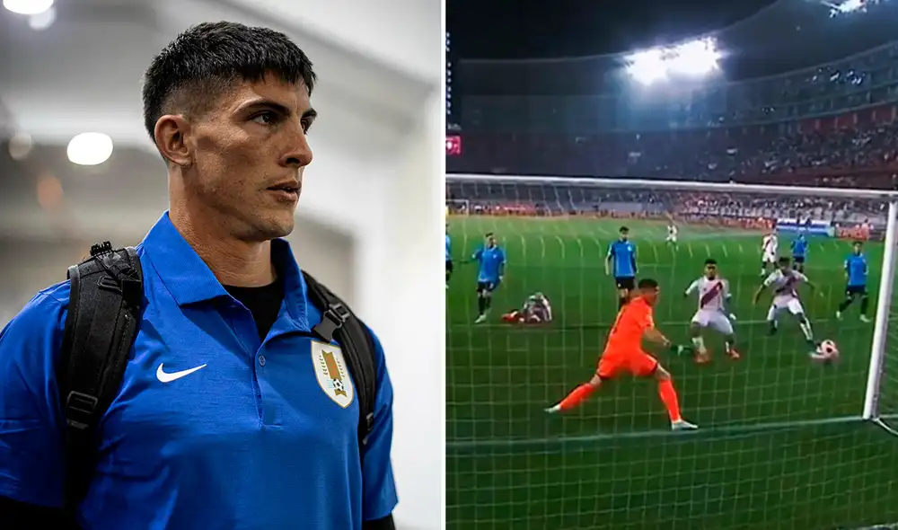 Sergio Rochet estaba a punto de igualar un récord de imbatibilidad en eliminatorias hasta antes del gol de Araujo. Foto: composición de LR/AUF