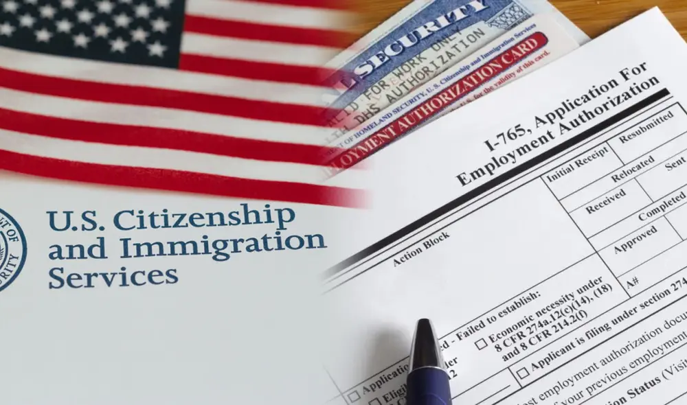 El Formulario I-765 es una solicitud de autorización de empleo que se presenta al Servicio de Ciudadanía e Inmigración de los Estados Unidos (USCIS). Foto: composición LR/USCIS/El Sol News