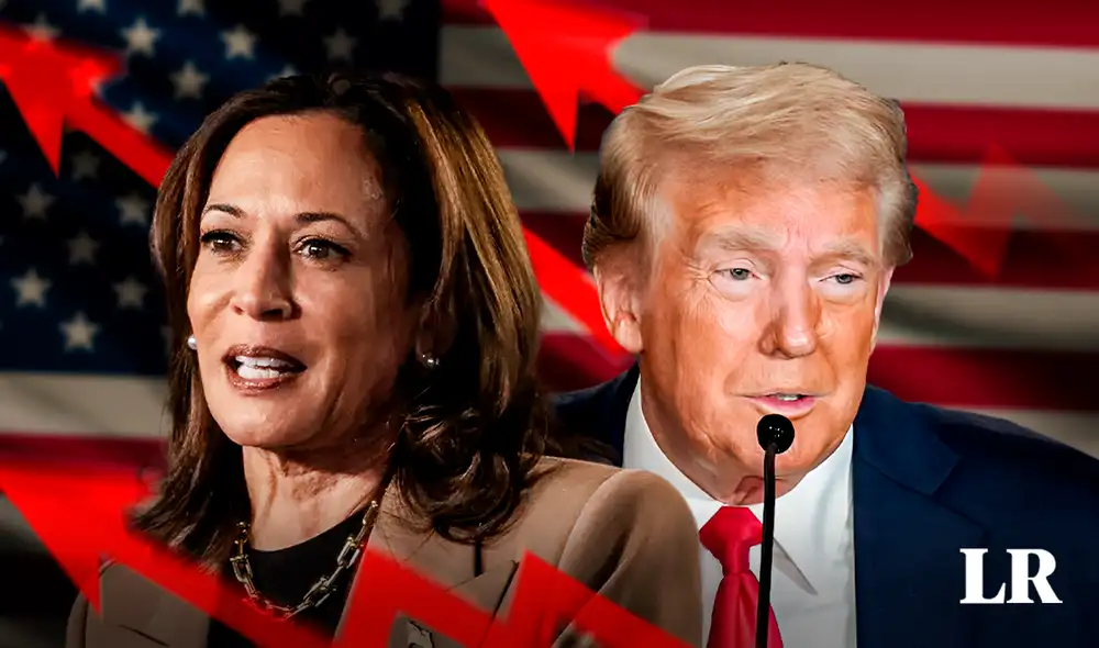 Kamala Harris y Donald Trump buscan votos en los estados con más latinos | Composición: Jazmine Ceras Kamala Harris y Donald Trump buscan votos en los estados con más latinos | Composición: Jazmine Ceras