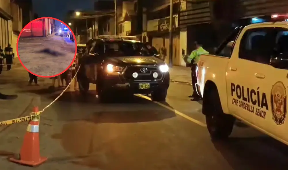 Sujeto es baleado frente a local comercial en horas de la noche. Foto: composición La República / captura X / captura RPP