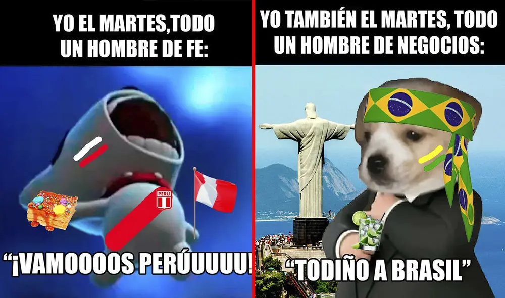 El partido Perú vs. Brasil se disputará a partir de las 7.45 p. m. (hora peruana). Foto: composición LR/ eltiodoradope/ TikTok El partido Perú vs. Brasil se disputará a partir de las 7.45 p. m. (hora peruana). Foto: composición LR/ eltiodoradope/ TikTok