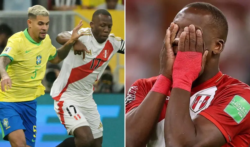 Luis Advíncula fue el más criticado en redes sociales tras la derrota por 4 a 0 de Perú contra Brasil. Foto: composición LR/AFP Luis Advíncula fue el más criticado en redes sociales tras la derrota por 4 a 0 de Perú contra Brasil. Foto: composición LR/AFP