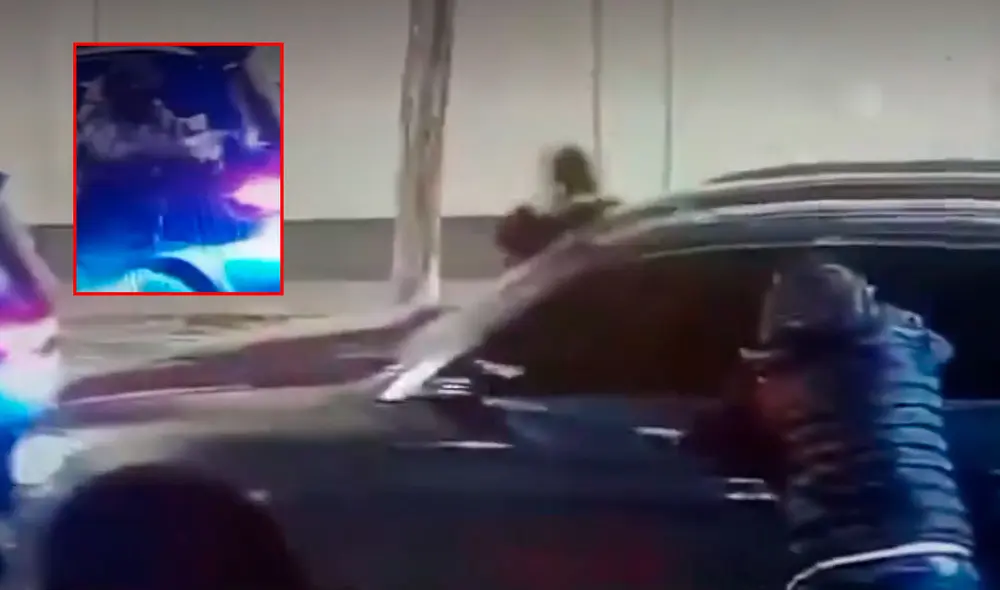 Cámaras de seguridad captaron robo en Miraflores. Foto: composición LR/América TV