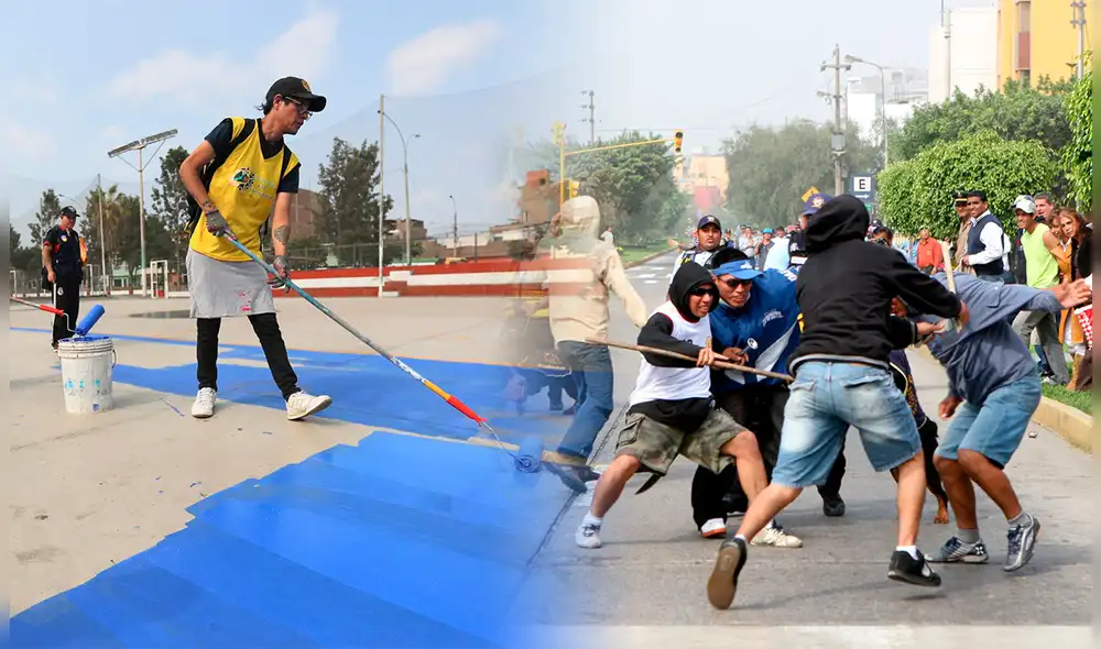 Hincha es sentenciado por haber realizado destrozos frente a colegio en San Martín de Porres. Foto: composición LR/ Andina.