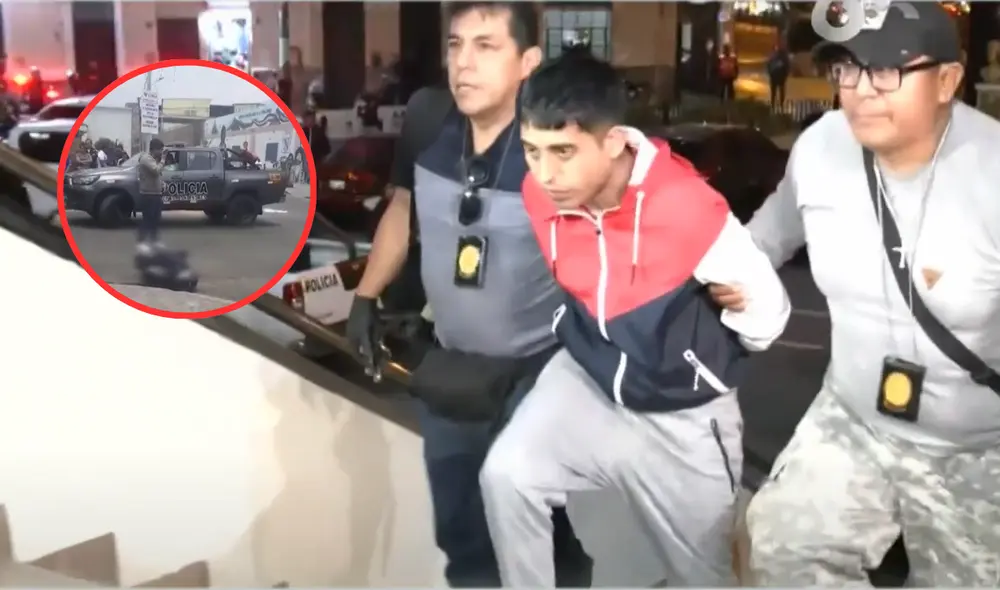 Uno de los sujetos capturados fue identificado como Aaron Lozano Manrique. Foto: Composición La República Uno de los sujetos capturados fue identificado como Aaron Lozano Manrique. Foto: Composición La República