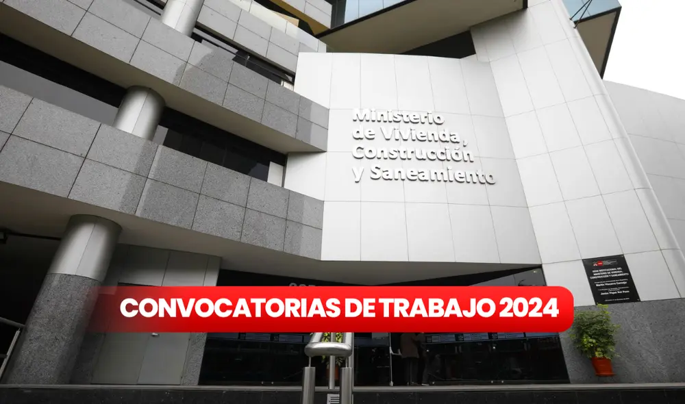 Sede del Ministerio de Vivienda, entidad estatal que ofrece convocatorias de trabajo hasta el 22 de octubre. Foto: composición LR/Andina