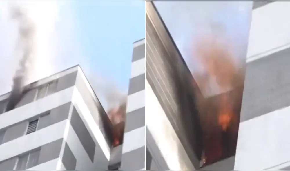 Incendio en Cercado de Lima moviliza 5 unidades de bomberos. Foto: Captura Exitosa