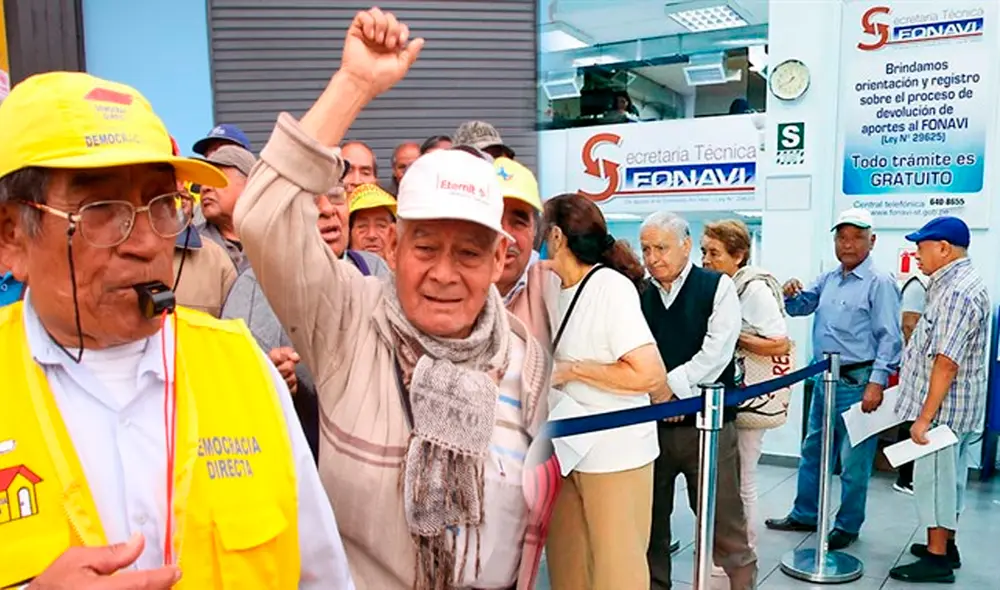 Fonavistas en Perú esperan que se les devuelva sus aportes al extinto Fondo de Vivienda. Foto: Composición LR/Andina.