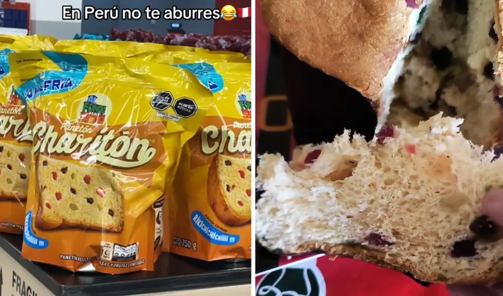 Panetón es furor en redes. Foto: composición LR/ @monsieurvillena/ TikTok - Video: TikTok