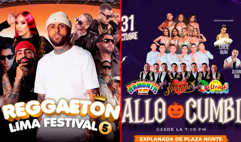 Halloween 2024 en Lima: Aquí todos los conciertos que habrán este 31 de Octubre. Foto: Composición LR/Teleticket.