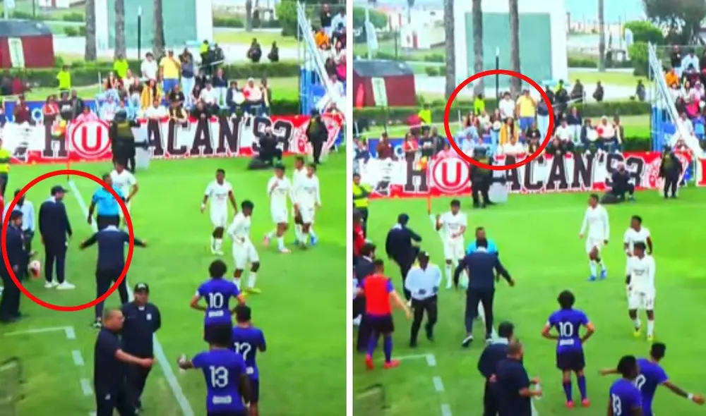 Salomón Libman fue expulsado en el epílogo del primer tiempo del Universitario vs Alianza Lima por el Torneo de Reservas. Foto: composición LR/captura de Nativa