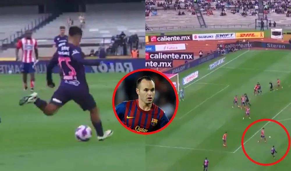 Piero Quispe también participó del primer gol del Pumas. Foto: composición LR/captura de TUDN