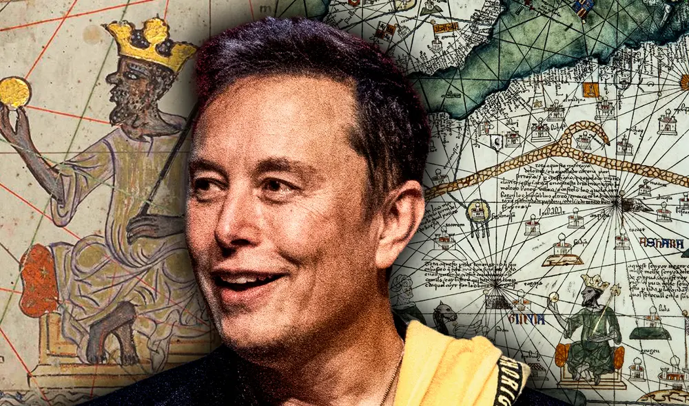 Mansa Musa, el emperador del Imperio de Malí en el siglo XIV. Foto: Composición LR/AFP/Bibliothèque nationale.