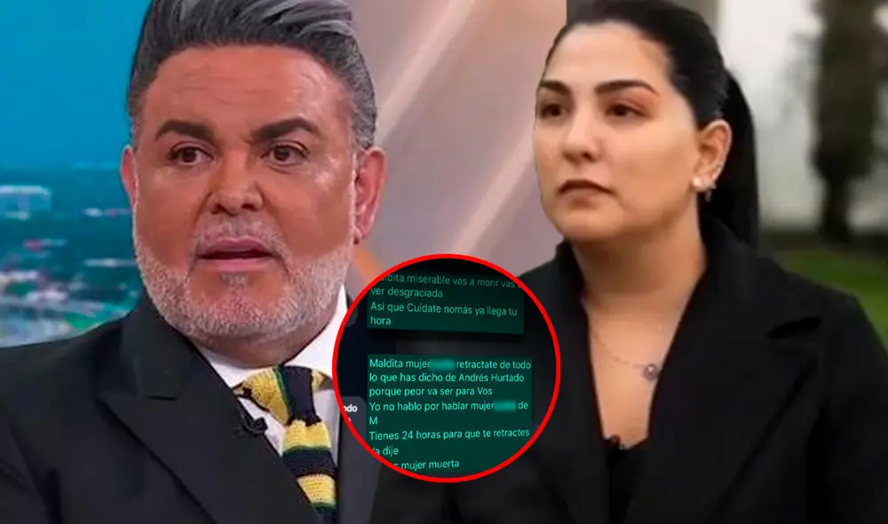 Ana Siucho denunció a Andrés Hurtado en el programa 'Contracorriente'. Foto: Composición LR/Captura/Telemundo/Captura/Willax TV Ana Siucho denunció a Andrés Hurtado en el programa 'Contracorriente'. Foto: Composición LR/Captura/Telemundo/Captura/Willax TV