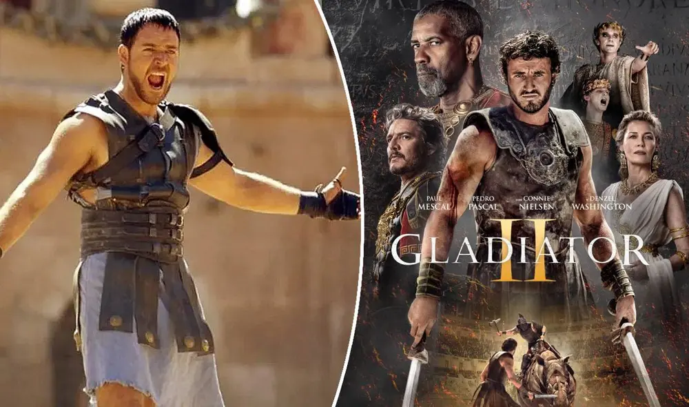 'Gladiator II' mantendrá vivo el legado de Máximo Décimo (Russell Crowe). Foto: composición LR/ Paramount Pictures