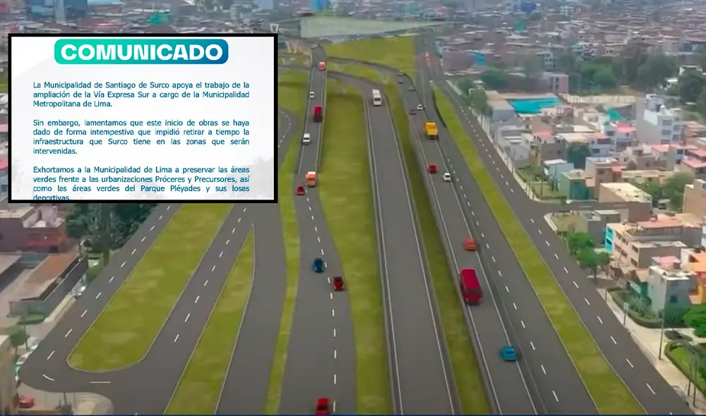 Los trabajos de la Vía Expresa Sur iniciaron el lunes 21 de octubre. Foto: composición/difusión