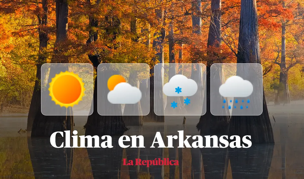 Clima y pronóstico del tiempo en Arkansas, según National Weather Service de Estados Unidos. Foto: composición LR/Wikipedia