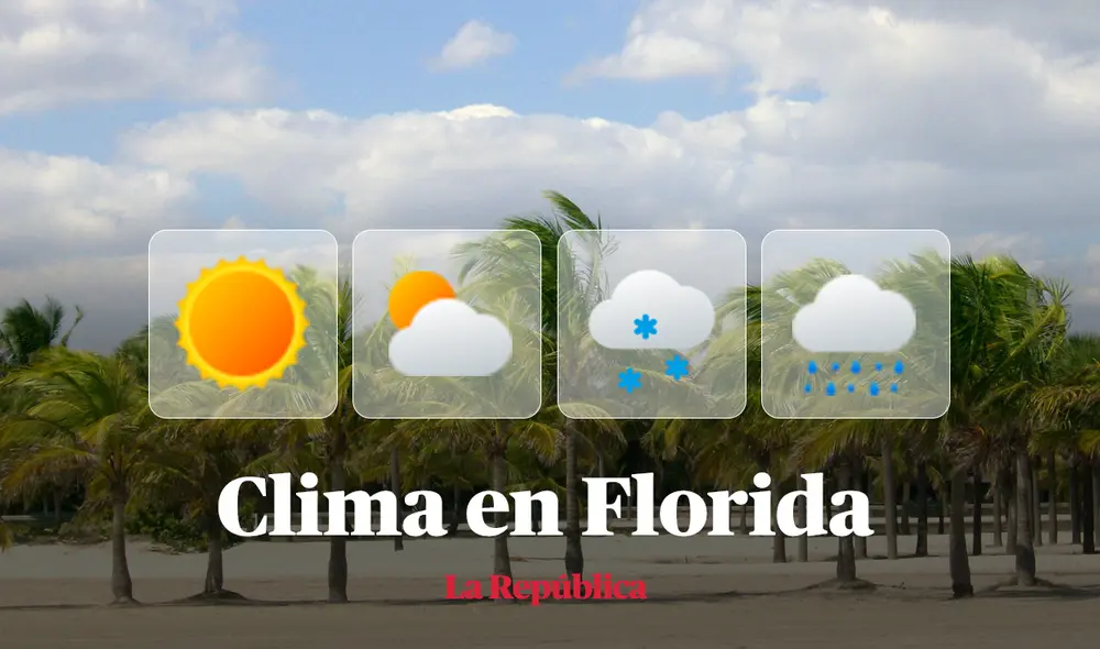 Clima y pronóstico del tiempo en Florida, según National Weather Service de Estados Unidos. Foto: composición LR/Wikipedia Clima y pronóstico del tiempo en Florida, según National Weather Service de Estados Unidos. Foto: composición LR/Wikipedia