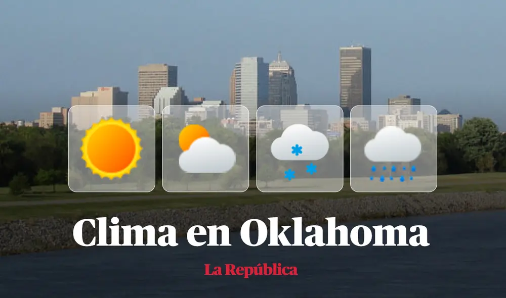 Clima y pronóstico del tiempo en Oklahoma, según National Weather Service de Estados Unidos. Foto: composición LR/Wikipedia Clima y pronóstico del tiempo en Oklahoma, según National Weather Service de Estados Unidos. Foto: composición LR/Wikipedia