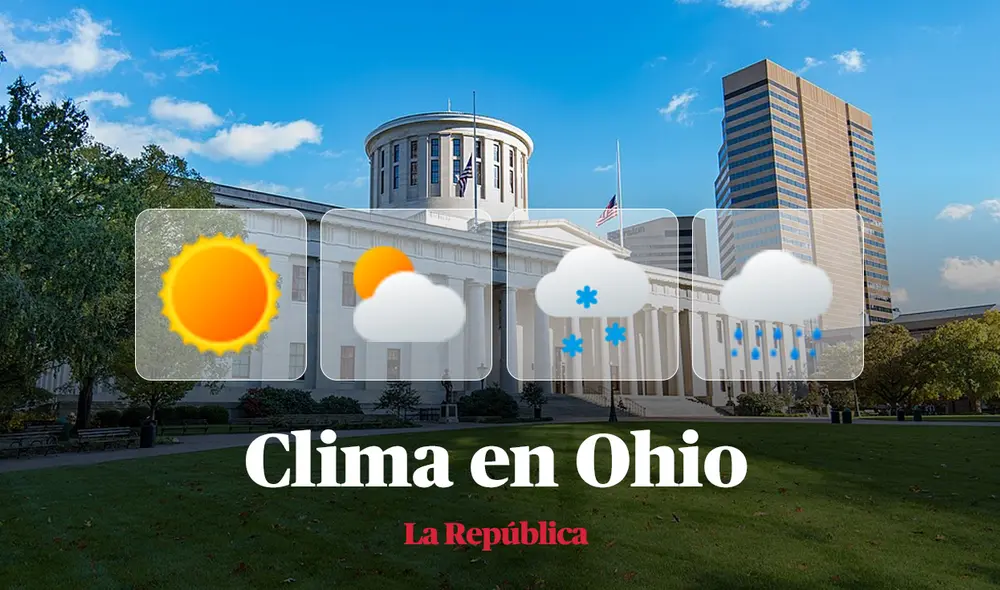 Clima y pronóstico del tiempo en Ohio, según National Weather Service de Estados Unidos. Foto: composición LR/Wikipedia Clima y pronóstico del tiempo en Ohio, según National Weather Service de Estados Unidos. Foto: composición LR/Wikipedia