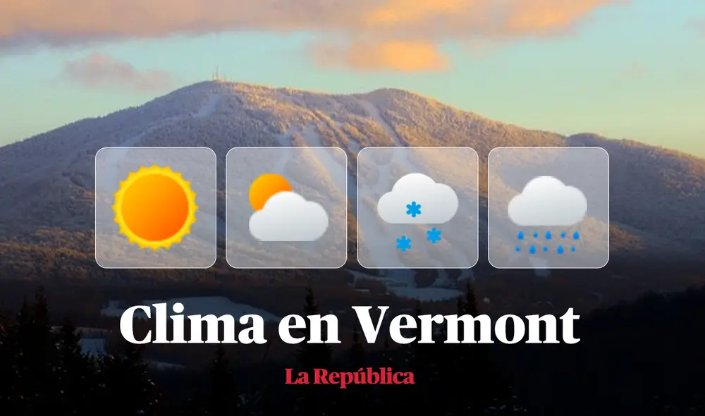 Clima y pronóstico del tiempo en Vermont, según National Weather Service de Estados Unidos. Foto: composición LR/Wikipedia