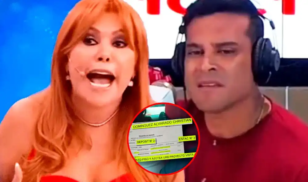 Christian Domínguez enfrentado con Magaly Medina. Foto: Composición LR/Captura/ATV/Captura/TikTok Christian Domínguez enfrentado con Magaly Medina. Foto: Composición LR/Captura/ATV/Captura/TikTok