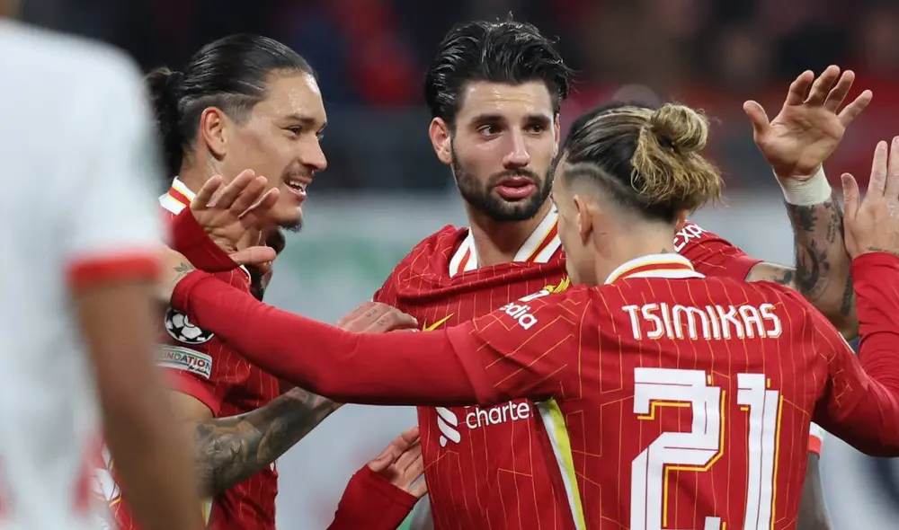 Darwin Núñez fue el héroe del Liverpool al anotar el único tanto con el que los reds vencieron al Leipzig. Foto: AFP Darwin Núñez fue el héroe del Liverpool al anotar el único tanto con el que los reds vencieron al Leipzig. Foto: AFP