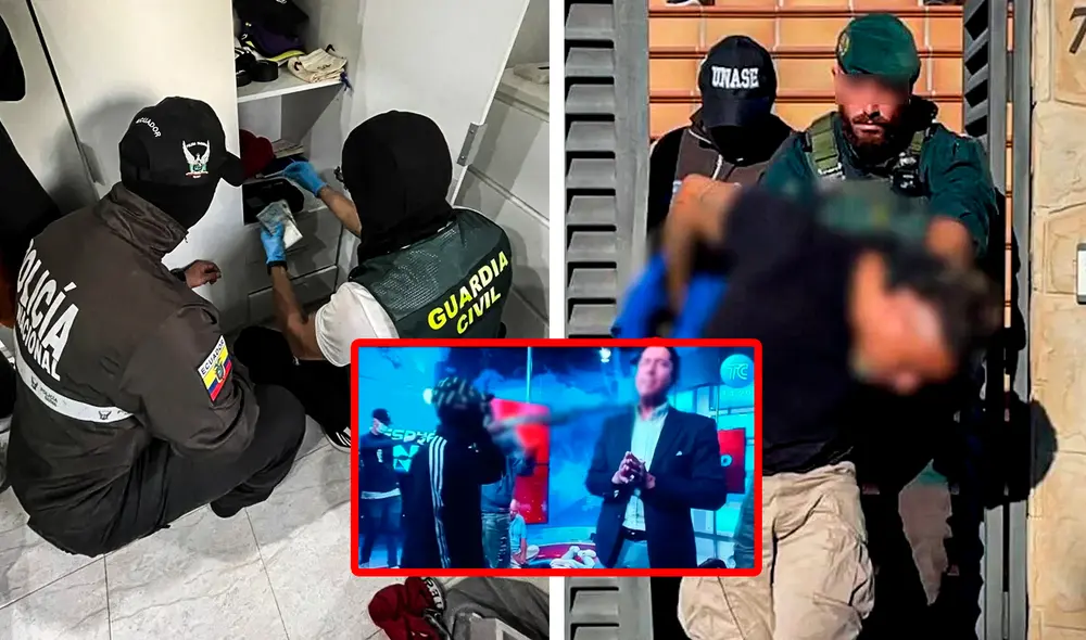 Ambos narcoterroristas fueron capturados en Segur de Calafell, provincia de Tarragona, exactamente al noroeste de España. Foto: Composición LR/EFE/PolíciaEcuador.