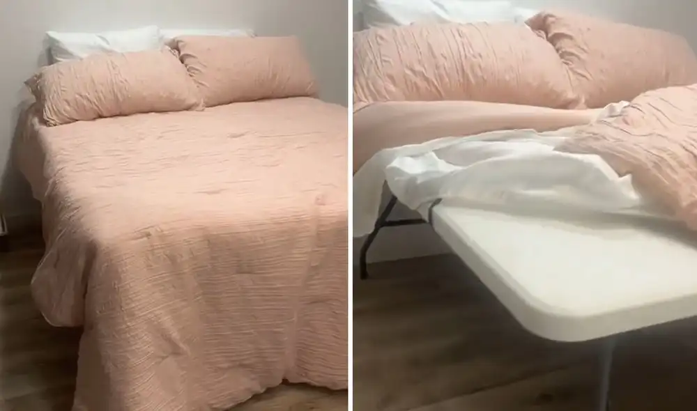 "Imagínense a alguien que decidió lanzarse a la cama llegando", comentaron usuarios. Foto: composición LR/ TikTok "Imagínense a alguien que decidió lanzarse a la cama llegando", comentaron usuarios. Foto: composición LR/ TikTok